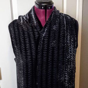 Elegant Black Patterned Scarf